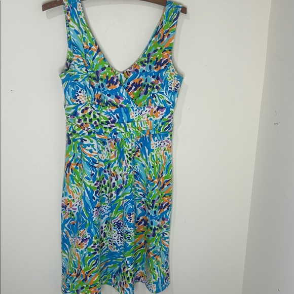 LILLY PULITZER Shianne V-Neck Dress Sloane Sea Soirée Size Medium - Picture 16 of 16